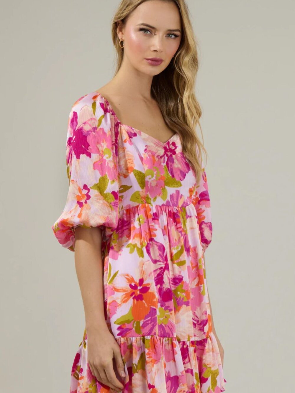 Sugarlips Abigal Floral Evy Sweetheart Mini Dress - Picture 3 of 5